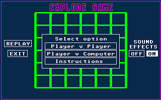 Explode Game atari screenshot